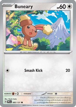 SV Prismatic Evolutions  083/131 Buneary  - Reverse Holofoil - Common