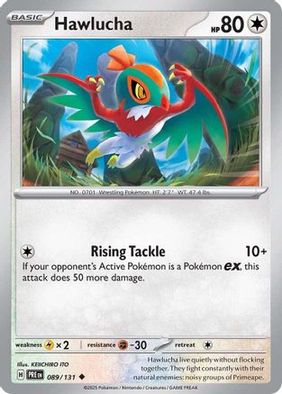 SV Prismatic Evolutions  089/131 Hawlucha  - Reverse Holofoil - Uncommon