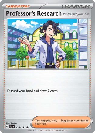 SV Prismatic Evolutions  125/131 Professor's Research [Professor Sycamore]  - Reverse Holofoil - Common