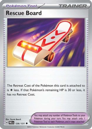 SV Prismatic Evolutions  126/131 Rescue Board  - Uncommon