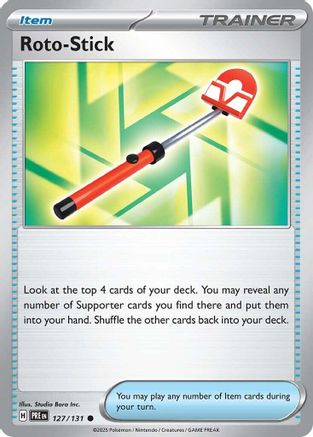 SV Prismatic Evolutions  127/131 Roto-Stick  - Reverse Holofoil - Common