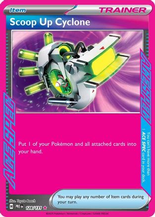 SV Prismatic Evolutions  128/131 Scoop Up Cyclone  - Holofoil - ACE SPEC Rare