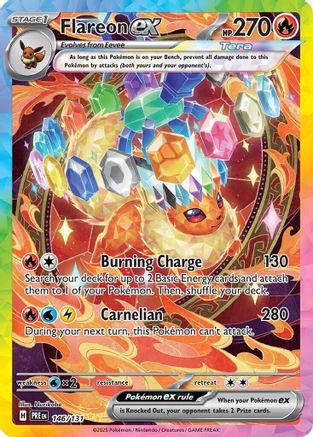 SV Prismatic Evolutions  146/131 Flareon ex  - Holofoil - Special Illustration Rare
