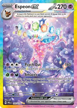 SV Prismatic Evolutions  155/131 Espeon ex  - Holofoil - Special Illustration Rare