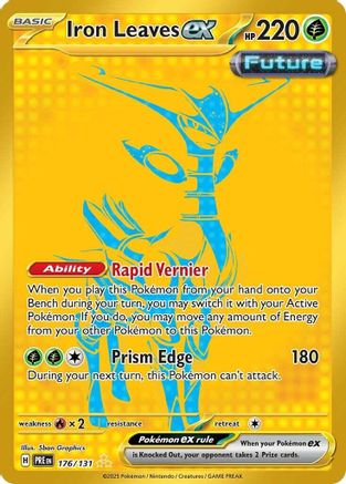 SV Prismatic Evolutions  176/131 Iron Leaves ex  - Holofoil - Hyper Rare