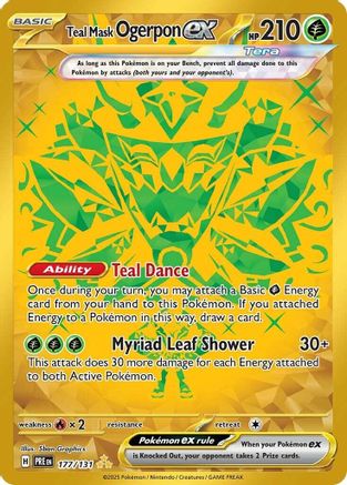 SV Prismatic Evolutions  177/131 Teal Mask Ogerpon ex  - Holofoil - Hyper Rare