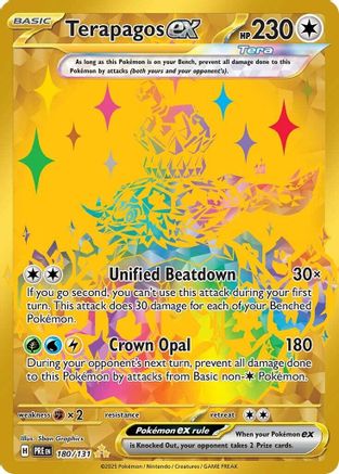 SV Prismatic Evolutions  180/131 Terapagos ex  - Holofoil - Hyper Rare