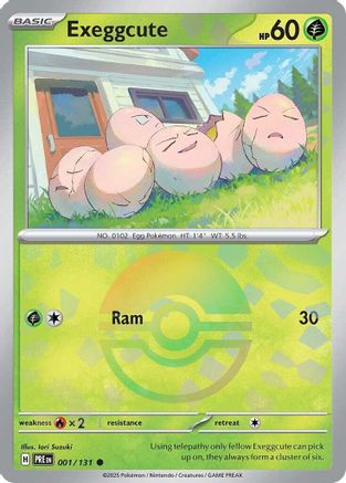 SV Prismatic Evolutions  001/131 Exeggcute (Poke Ball Pattern)  - Holofoil - Common