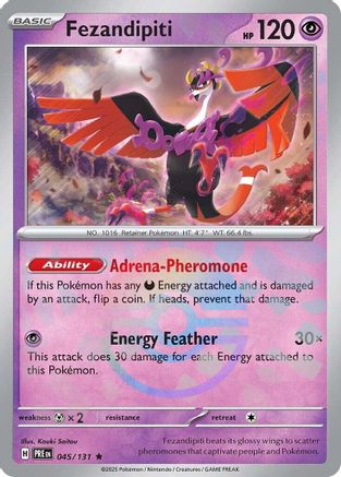 SV Prismatic Evolutions  045/131 Fezandipiti (Poke Ball Pattern)  - Holofoil - Rare