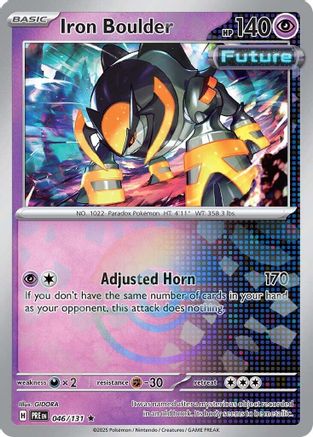 SV Prismatic Evolutions  046/131 Iron Boulder (Poke Ball Pattern)  - Holofoil - Rare