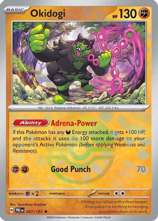 SV Prismatic Evolutions  057/131 Okidogi (Poke Ball Pattern)  - Holofoil - Rare