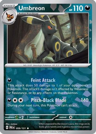 SV Prismatic Evolutions  059/131 Umbreon (Poke Ball Pattern)  - Holofoil - Rare