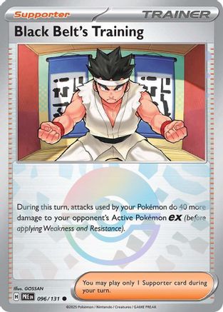 SV Prismatic Evolutions  096/131 Black Belt's Training  - Holofoil - Common
