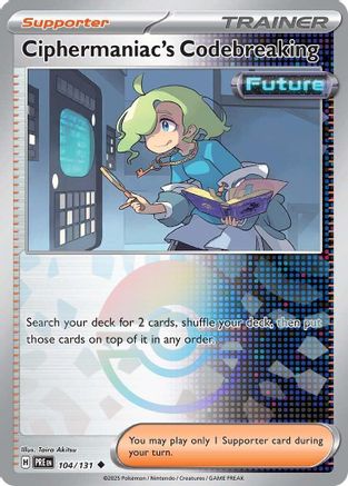 SV Prismatic Evolutions  104/131 Ciphermaniac's Codebreaking (Poke Ball Pattern)  - Holofoil - Uncommon