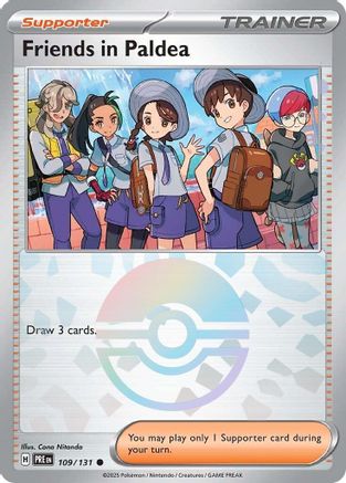 SV Prismatic Evolutions  109/131 Friends in Paldea (Poke Ball Pattern) - Holofoil - Common