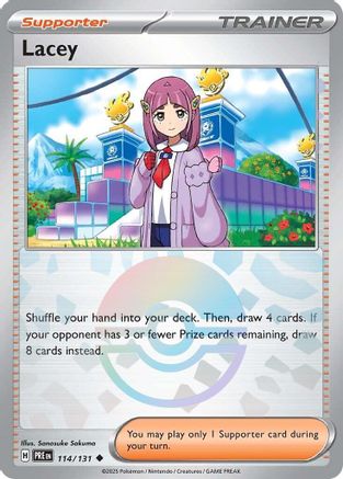 SV Prismatic Evolutions  114/131 Lacey (Poke Ball Pattern) - Holofoil - Uncommon