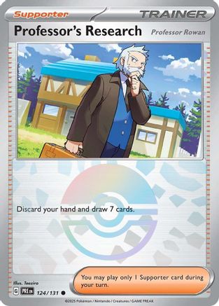 SV Prismatic Evolutions  124/131 Professor's Research [Professor Rowan] (Poke Ball Pattern)  - Holofoil - Common