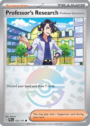 SV Prismatic Evolutions  125/131 Professor's Research [Professor Sycamore] (Poke Ball Pattern)  - Holofoil - Common