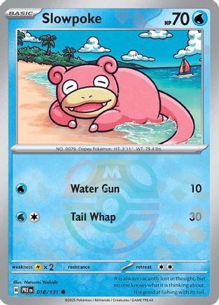 SV Prismatic Evolutions  018/131 Slowpoke (Master Ball Pattern)  - Holofoil - Common