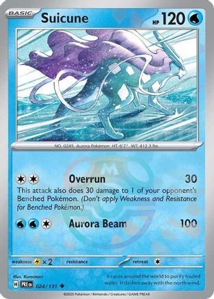 SV Prismatic Evolutions  024/131 Suicune (Master Ball Pattern)  - Holofoil - Uncommon