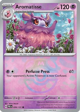 SV Prismatic Evolutions  039/131 Aromatisse (Master Ball Pattern)  - Holofoil - Common