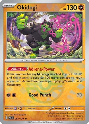 SV Prismatic Evolutions  057/131 Okidogi (Master Ball Pattern)  - Holofoil - Rare