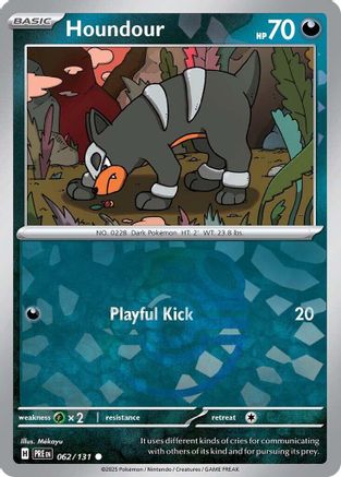 SV Prismatic Evolutions  062/131 Houndour (Master Ball Pattern)  - Holofoil - Common