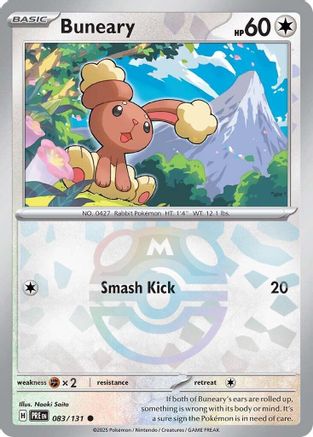 SV Prismatic Evolutions  083/131 Buneary (Master Ball Pattern)  - Holofoil - Common