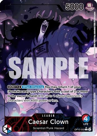 Royal Blood  OP10-002 Caesar Clown (002) (Parallel) (OP10-002)  - Foil - Leader