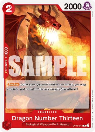 Royal Blood  OP10-012 Dragon Number Thirteen (OP10-012)  - Common