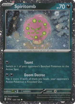 Miscellaneous Cards & Products  129/198 Spiritomb  - Holofoil - Uncommon