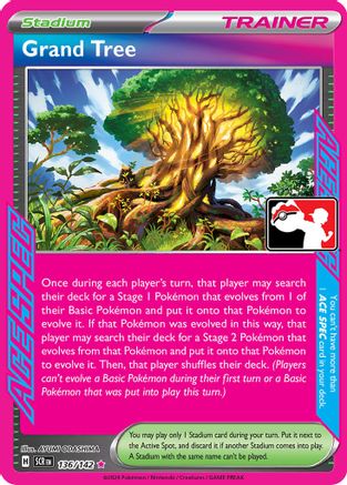 Prize Pack Series Cards  136 Grand Tree  - Holofoil - ACE SPEC Rare