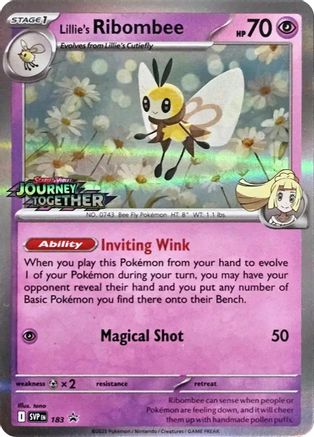 SV Scarlet & Violet Promo Cards  183 Lillie's Ribombee  - Holofoil - Promo