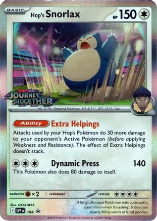 SV Scarlet & Violet Promo Cards  184 Hop's Snorlax  - Holofoil - Promo