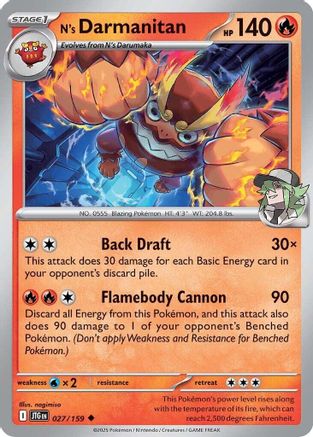 SV09 Journey Together  027/159 N's Darmanitan  - Uncommon