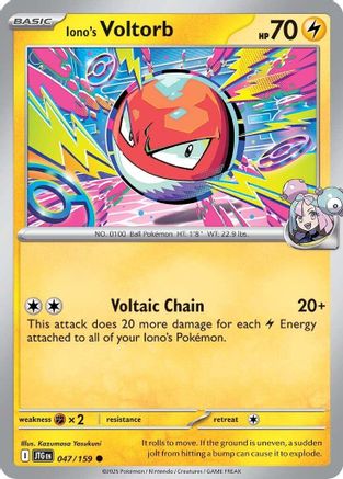 SV09 Journey Together  047/159 Iono's Voltorb  - Reverse Holofoil - Common