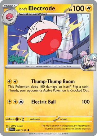 SV09 Journey Together  048/159 Iono's Electrode  - Reverse Holofoil - Uncommon