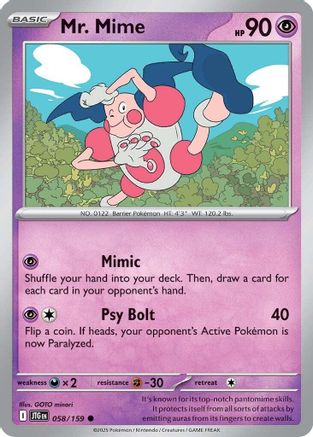 SV09 Journey Together  058/159 Mr. Mime  - Common