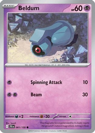 SV09 Journey Together  061/159 Beldum  - Reverse Holofoil - Common