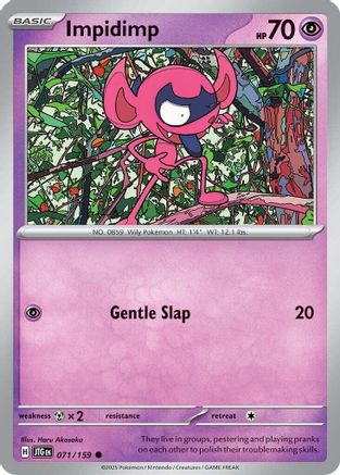 SV09 Journey Together  071/159 Impidimp  - Reverse Holofoil - Common