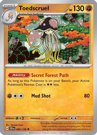 SV09 Journey Together  089/159 Toedscruel  - Reverse Holofoil - Uncommon