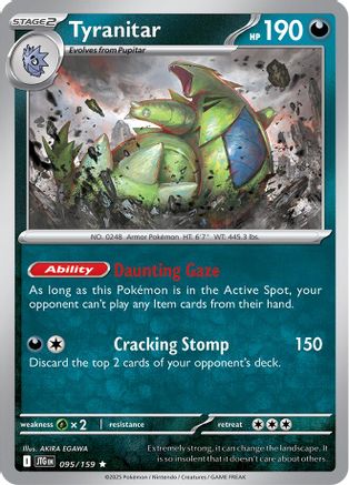 SV09 Journey Together  095/159 Tyranitar  - Holofoil - Rare
