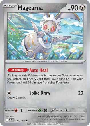 SV09 Journey Together  107/159 Magearna  - Reverse Holofoil - Rare