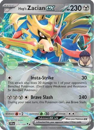 SV09 Journey Together  111/159 Hop's Zacian ex  - Holofoil - Double Rare