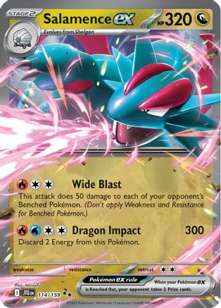 SV09 Journey Together  114/159 Salamence ex  - Holofoil - Double Rare