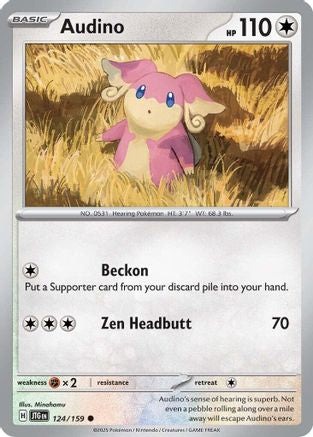 SV09 Journey Together  124/159 Audino  - Reverse Holofoil - Common