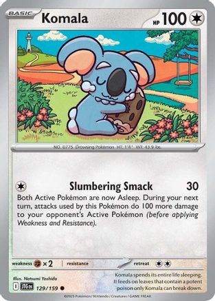 SV09 Journey Together  129/159 Komala  - Reverse Holofoil - Common