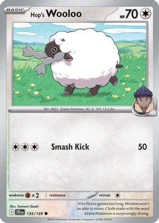 SV09 Journey Together  135/159 Hop's Wooloo  - Common