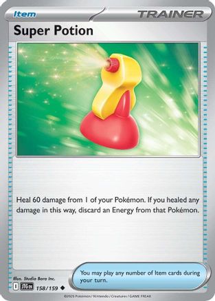 SV09 Journey Together  158/159 Super Potion  - Reverse Holofoil - Uncommon