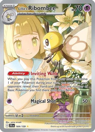 SV09 Journey Together  164/159 Lillie's Ribombee  - Holofoil - Illustration Rare
